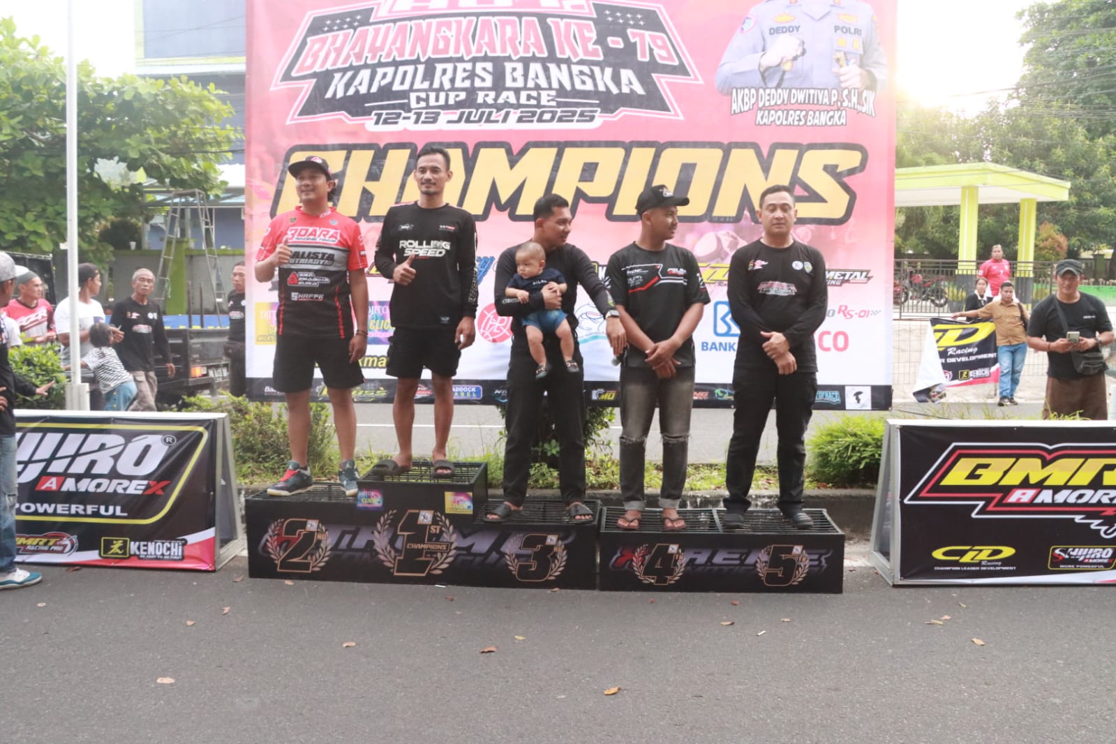 KAPOLRES BANGKA BANGKA NAIK PODIUM DALAM KAPOLRES BANGKA CUP RACE 2025, PERINGATAN HARI BHAYANGKARA KE 79.